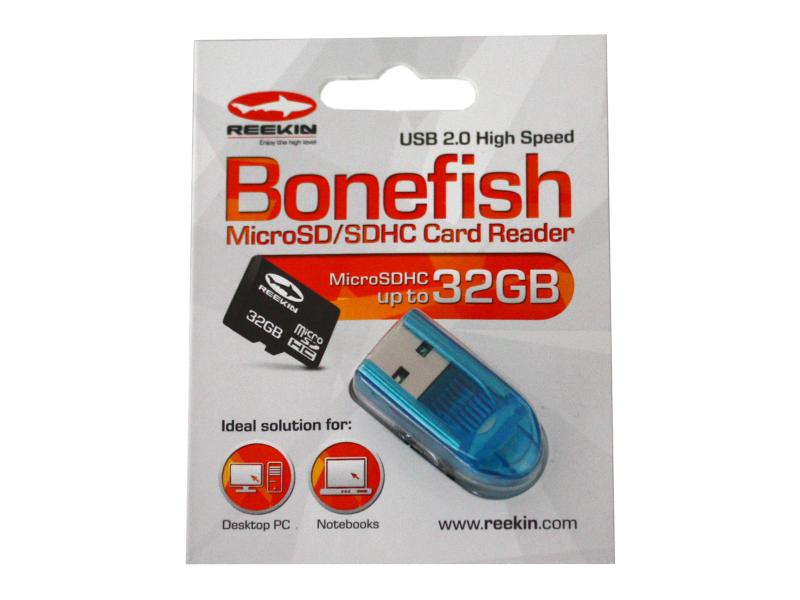 Reekin Bonefish USB 2.0 Muistikortinlukija microSDHC, sininen